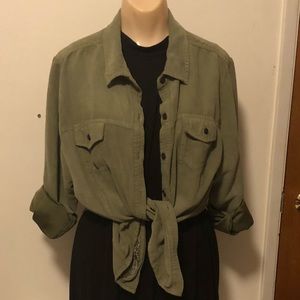 Croft & Barrow Microsuede Oxford Button Up